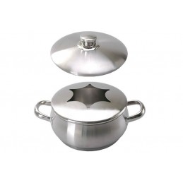 Caquelon inox pour fondue bourguignonne 2.7 litres