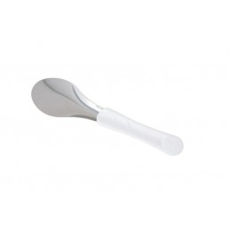 Spatules inox avec poignée blanche pour glace