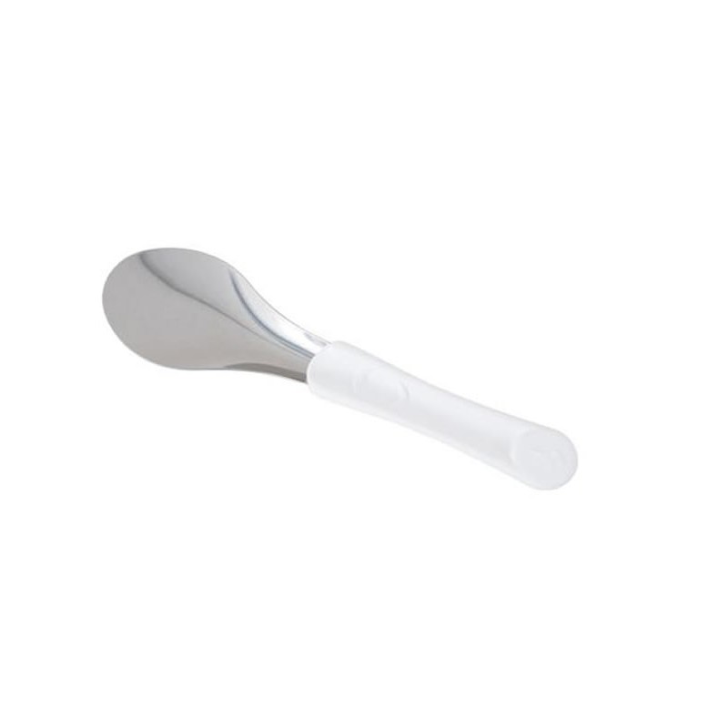 Spatules inox avec poignée blanche pour glace