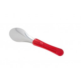 Spatules inox avec poignée rouge pour glace