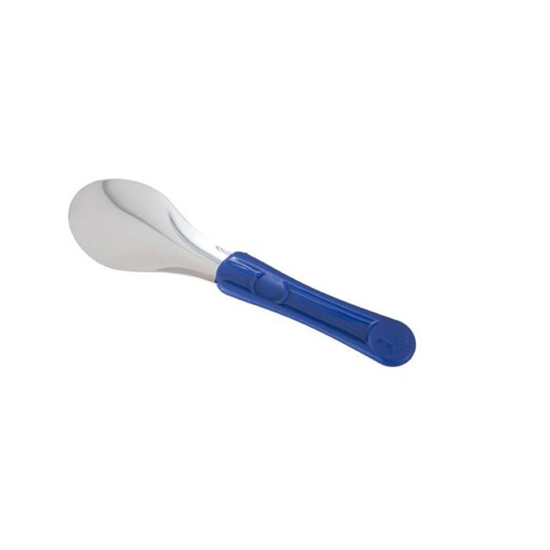 Spatules inox avec poignée bleu pour glace