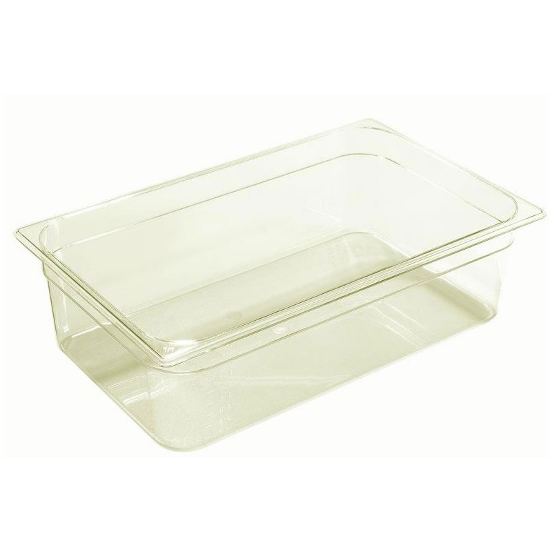 Bac plastique GN1/1 gastronorme fond semi-transparent