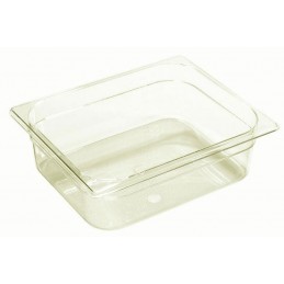 Bac plastique GN1/2 gastronorme fond semi-transparent