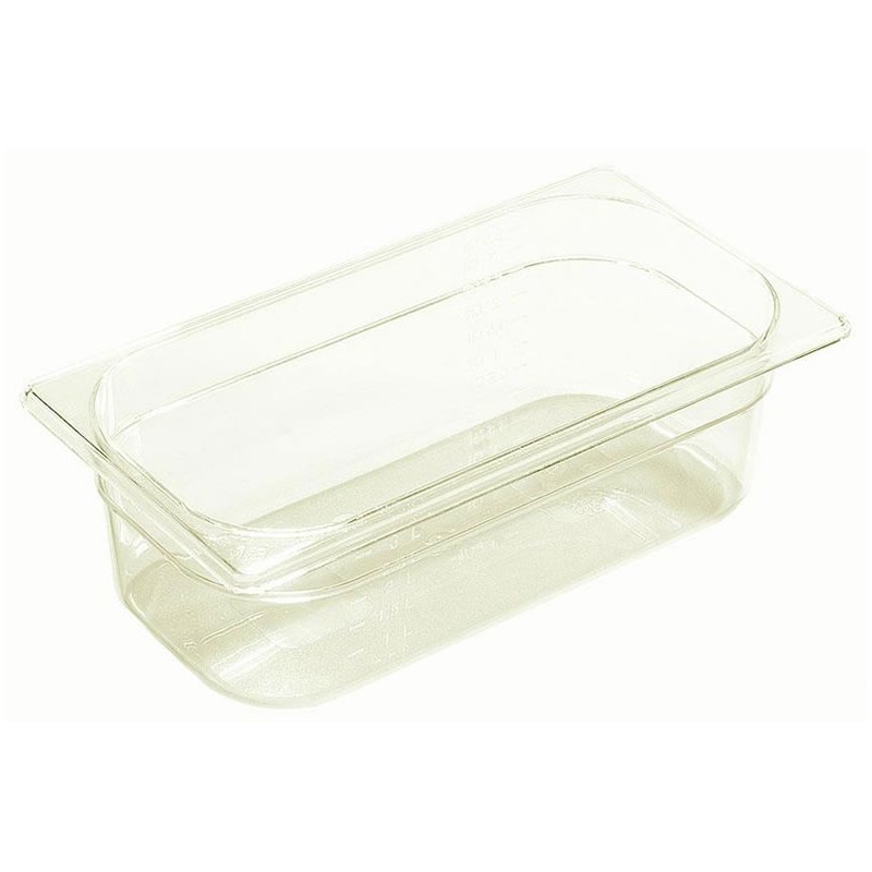 Bac plastique GN1/3 gastronorme transparent Bac plastique GN1/3 gastronorme transparent