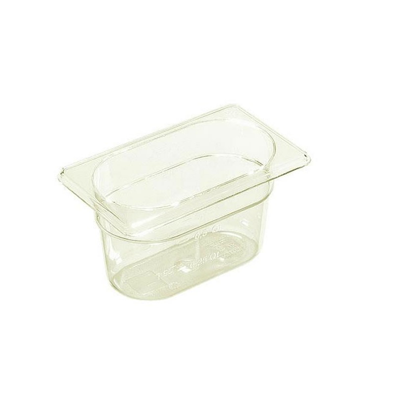 Bac plastique GN1/9 gastronorme transparent Bac plastique GN1/9 gastronorme transparent