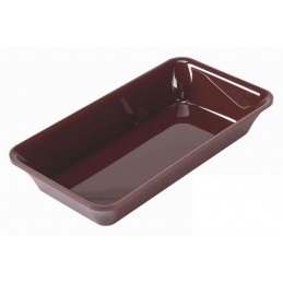 Plat rectangulaire plexi 325 x 176 x 50 mm normé GN1/3 couleur bordeaux