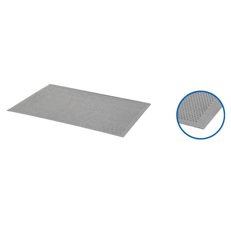 Plaque de four 600 x 400 x 10 mm perforée 2 BORDS inclinés Plaque de four 600 x 400 x 10 mm perforée 2 BORDS inclinés