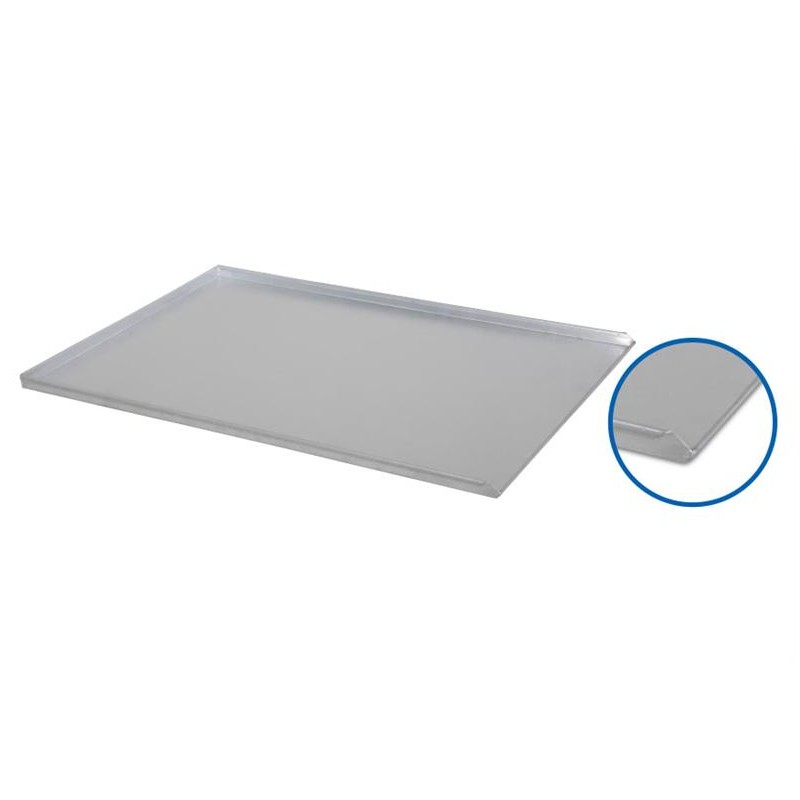 Plaque de four 800 x 600 x 23 mm 3 BORDS + 1 incliné aluminium Plaque de four 800 x 600 x 23 mm 3 BORDS + 1 incliné aluminium