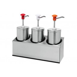 Pompe à sauce triple standard 2.25 litres en inox