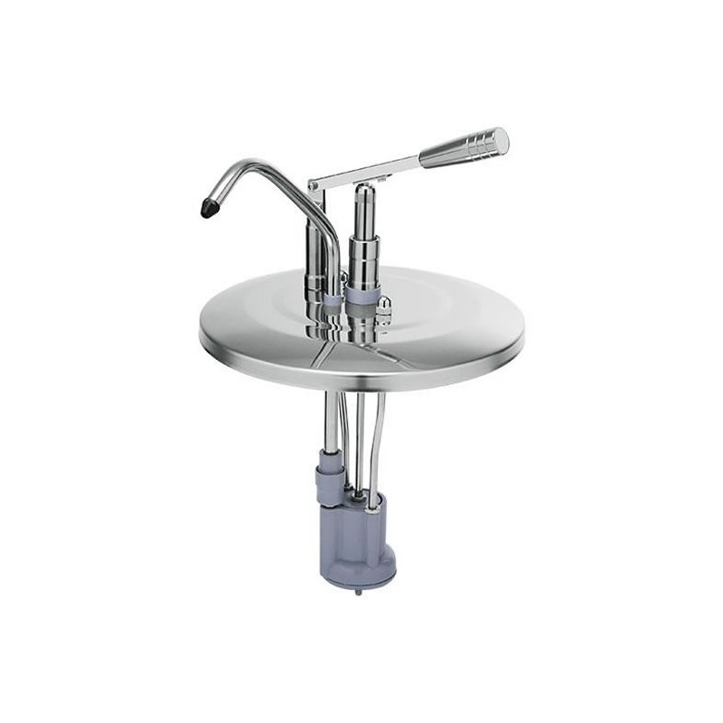 Couvercle inox avec pompe à sauce 10 litres Couvercle inox avec pompe à sauce 10 litres