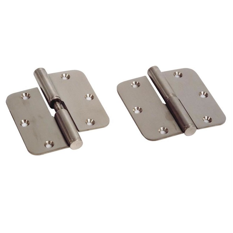 Paumelle inox dégondable 80 x 82 mm gauche et droite. Paumelle inox dégondable 80 x 82 mm gauche et droite.