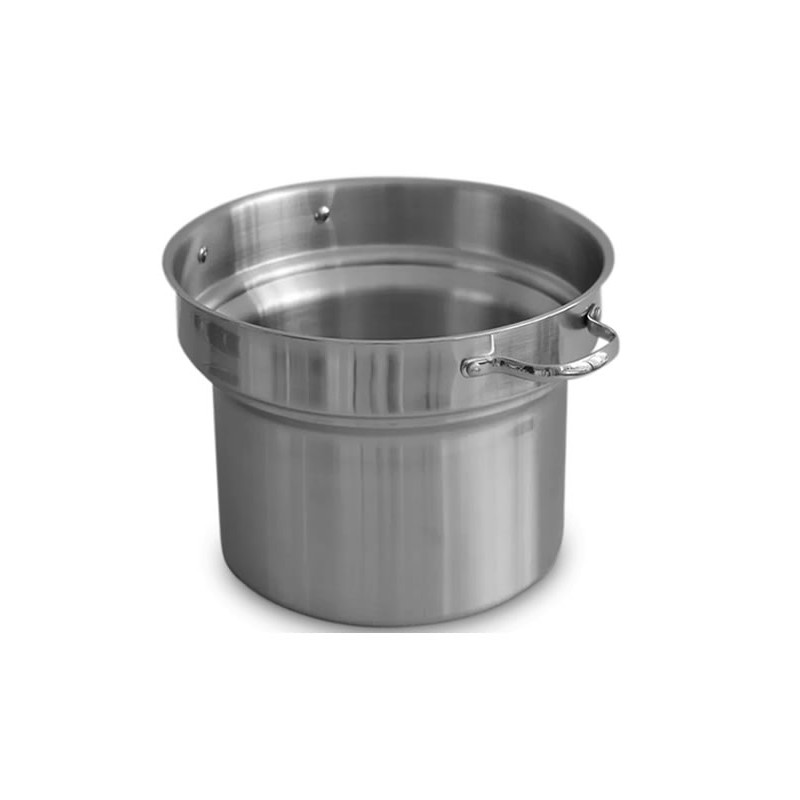 Récipient inox pour soupière avec 2 poignées.