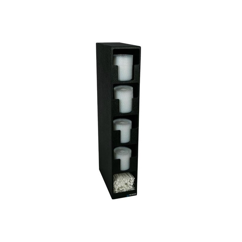 Distributeur pour couvercles de gobelets à 4 compartiments Distributeur pour couvercles de gobelets à 4 compartiments