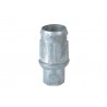 Vérins réglables pour tubes ronds de 41 mm de diamètre en zamac naturel.