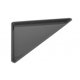 Plat grand triangle en plexi 400 mm pour vitrine couleur noir