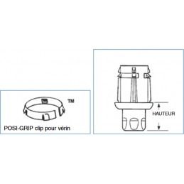 Clips pour vérins réglables ronds : dimensions