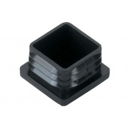 Obturateurs carrés en polyamide noir.