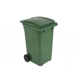 Conteneur à déchets sur roues 240 litres couleur  vert.