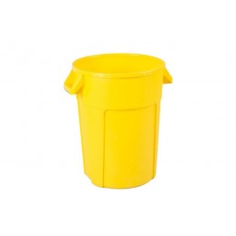 Conteneur rond 85 litres sans couvercle couleur jaune