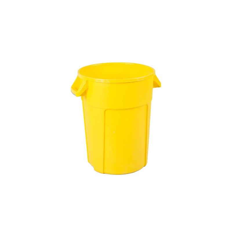 Conteneur rond 85 litres sans couvercle couleur jaune