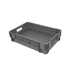 Bac euronorm gris 600 x 400 mm plein - 26 litres