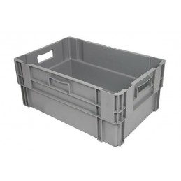 Bac euronorm gris 600 x 400 mm plein - 47 litres