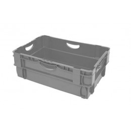 Bac euronorm gris 600 x 400 mm plein - 36 litres