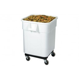 Bac de stockage 120 litres carré alimentaire avec option chariot.