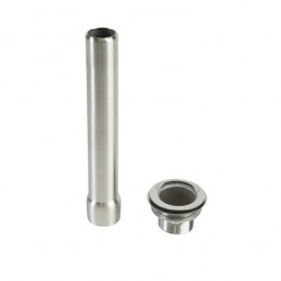 Ensemble surverse inox AISI 304 avec bonde hauteur 230 mm.