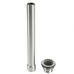 Ensemble surverse inox AISI 304 avec bonde hauteur 290 mm.