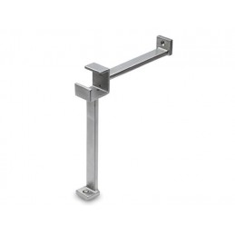 Support de repose-pied carré inox 35x35 mm