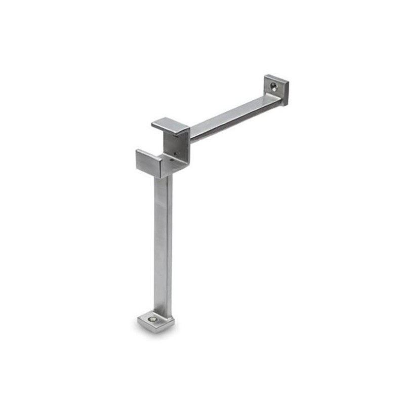 Support de repose-pied carré inox 35x35 mm