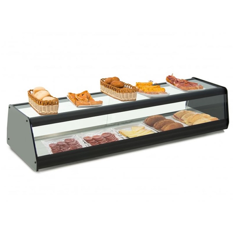 Vitrine neutre simple avec porte arrière coulissante Vitrine neutre simple avec porte arrière coulissante