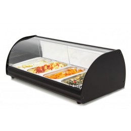 Vitrine chaude 800 W avec 4 bacs GN1/3