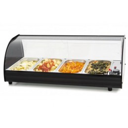 Vitrine chaude 800 W avec 4 bacs GN1/3