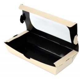 Barquette Refermable avec Fenêtre - Kraft