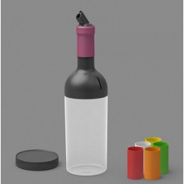 Kit complet bouteille avec verseur pour sauce FIFO