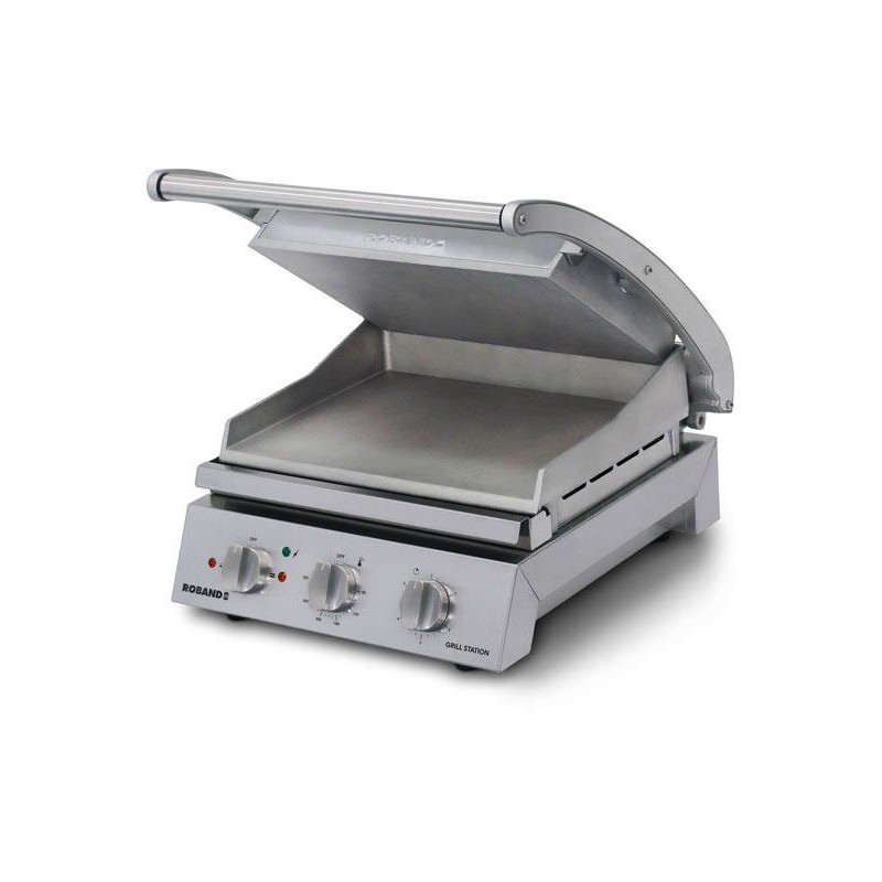 Grill station 2990 W pour 8 sandwiches avec plaque supérieure lisse Grill station 2990 W pour 8 sandwiches avec plaque supérieure lisse