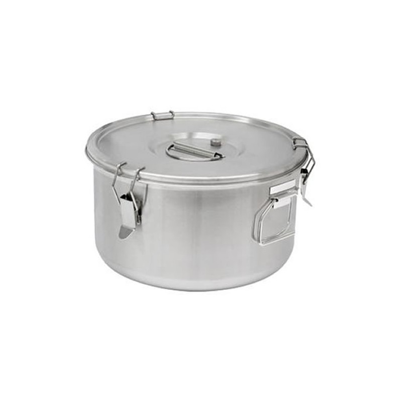 Conteneur à soupe 10 litres avec poignées latérales.