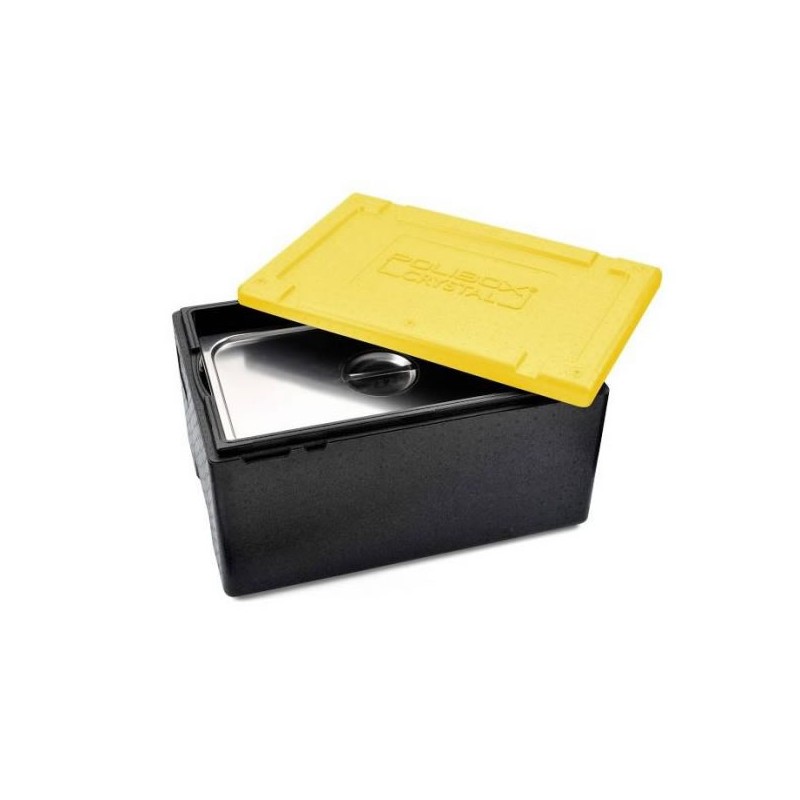 Conteneur Polibox GN1/1 avec couvercle couleur jaune