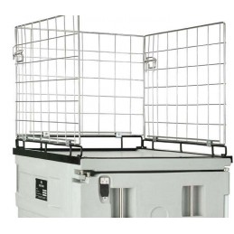 Conteneur isotherme cargo Line 370 litres sur roues avec suppléments grillage