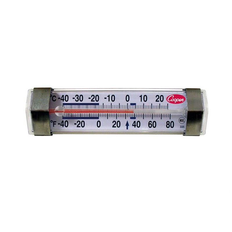 Thermomètre horizontal froid positif et négatif Thermomètre horizontal froid positif et négatif