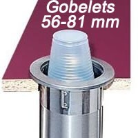 Distributeur pour gobelets 56 -81 mm à encastrer