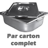 Bac inox par carton